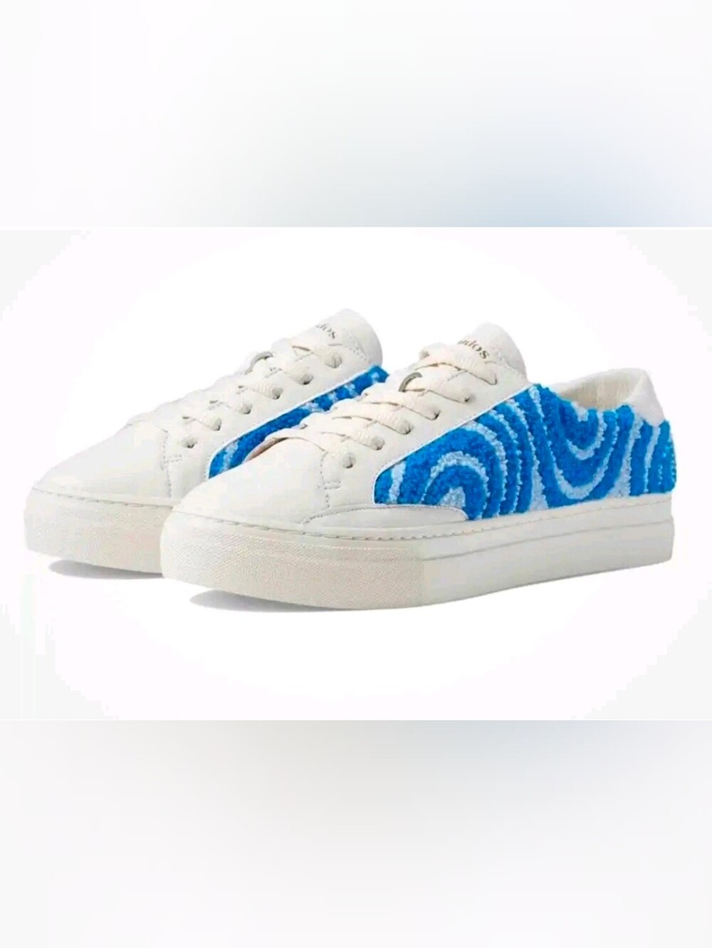 Soludos lbiza Platform Psychedelic Spiral Sneakers Marine Blue Sz 9 New In Box
